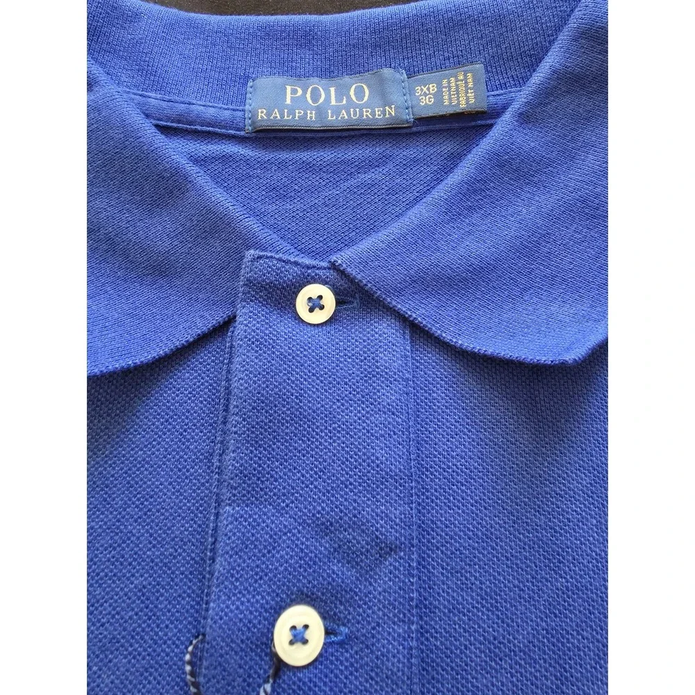 Polo Ralph Lauren Cotton Polo Shirt Men's Big & Tall 3XB Blue w/ White Pony NWT